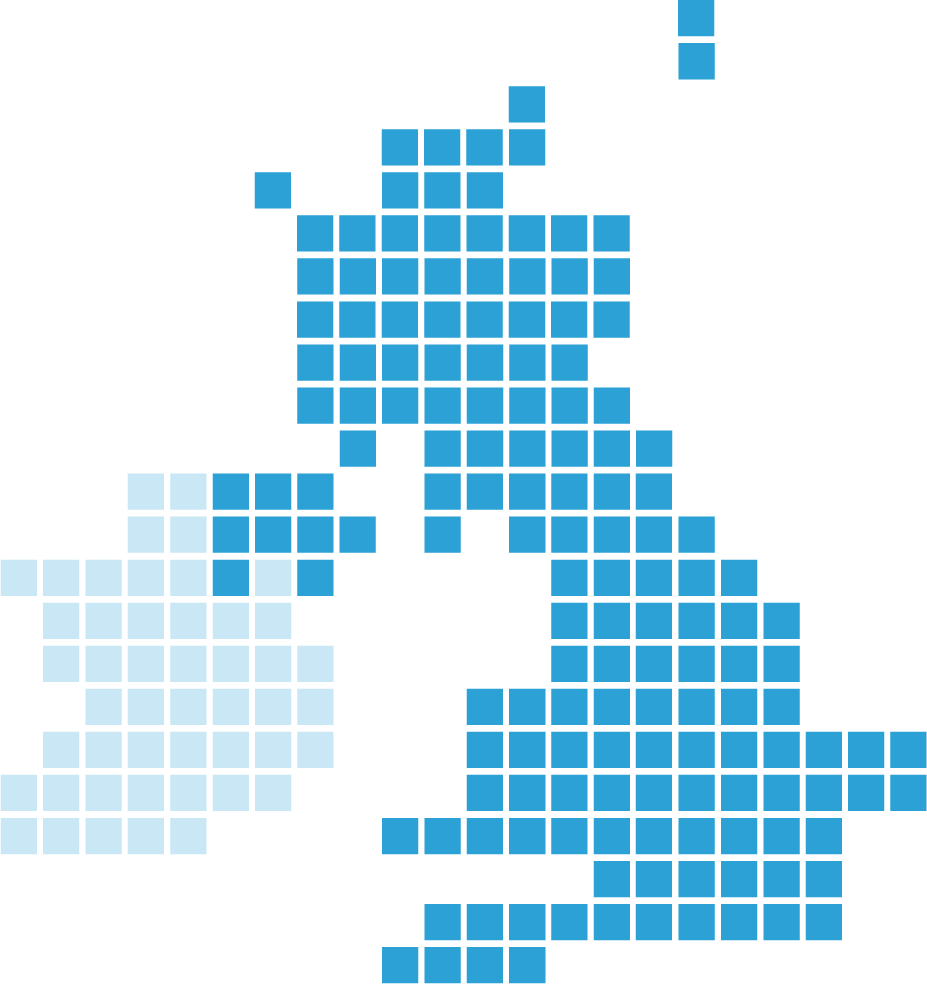 Map of Ireland and the United Kingdom